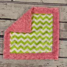 Load image into Gallery viewer, Mimi's Classic Lovey - Pink & Green Chevron