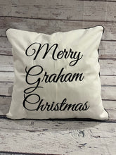 Load image into Gallery viewer, Merry "Name" Christmas Pillow