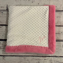 Load image into Gallery viewer, Pink & White "Love" Mimi's Classic Blanket & Lovey