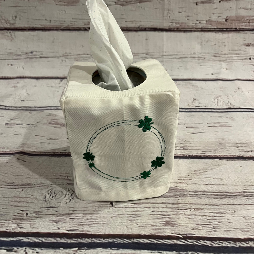 Tissue Box Cover - St. Patrick's Day Clover