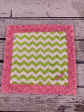 Load image into Gallery viewer, Mimi's Classic Lovey - Pink & Green Chevron