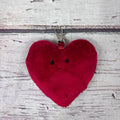 Plush Heart Keychain & Bag Charm – Soft Smiley Heart Accessory