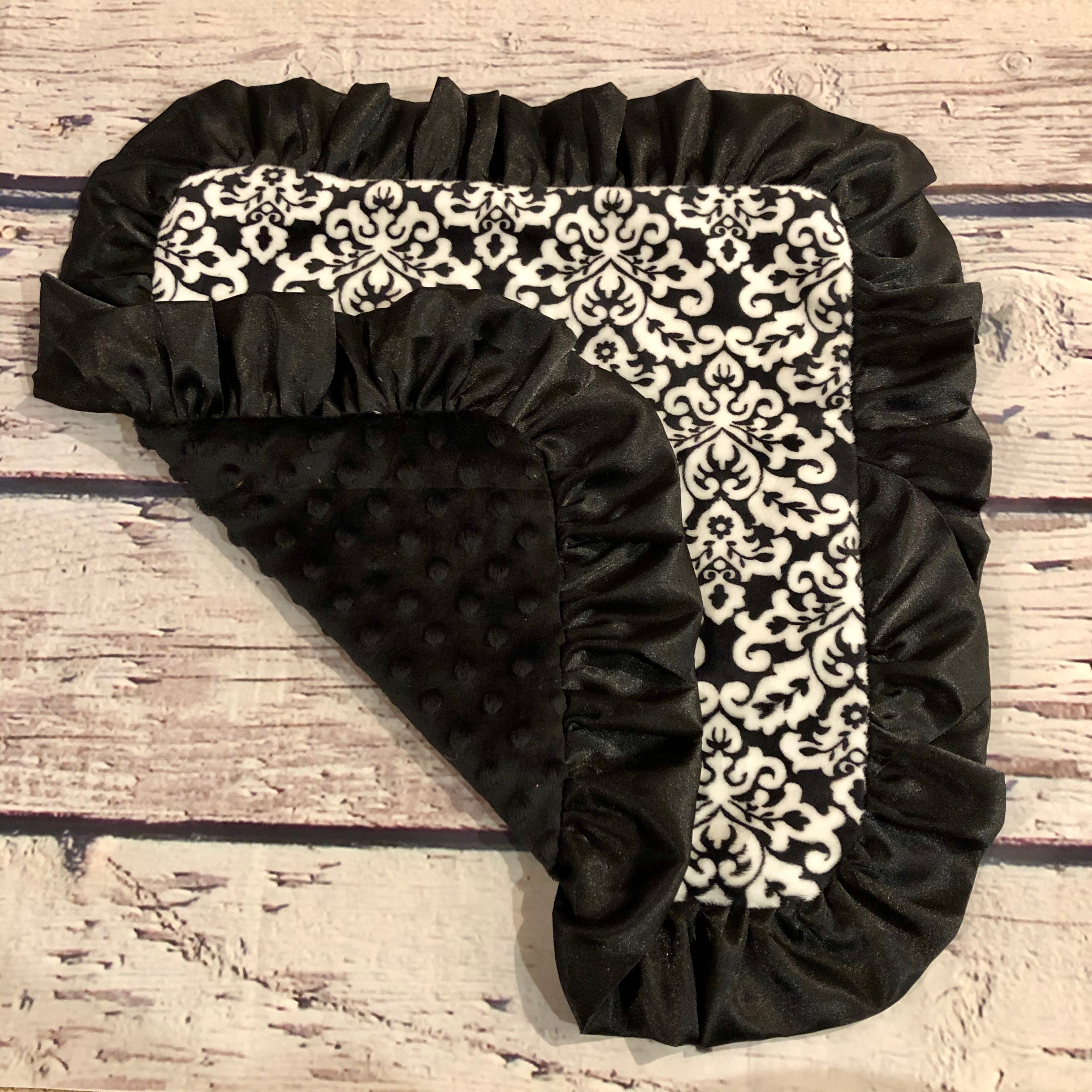 Lovey - Damask with Ruffle