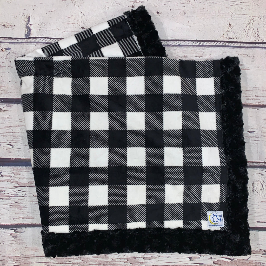Mimi's Classic Lovey - Black/White Plaid