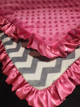 Load image into Gallery viewer, Lovey - Gray Chevron with Satin Ruffle
