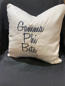 Greek Life Custom Embroidered Pillow