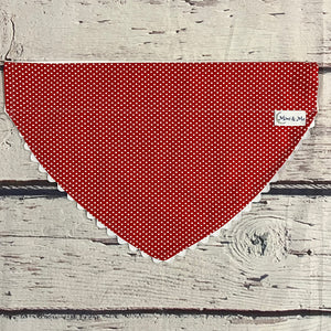 Red Mini Hearts - Collar Scarf