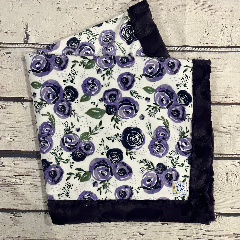 Mimi's Classic Blanket - Purple Flower