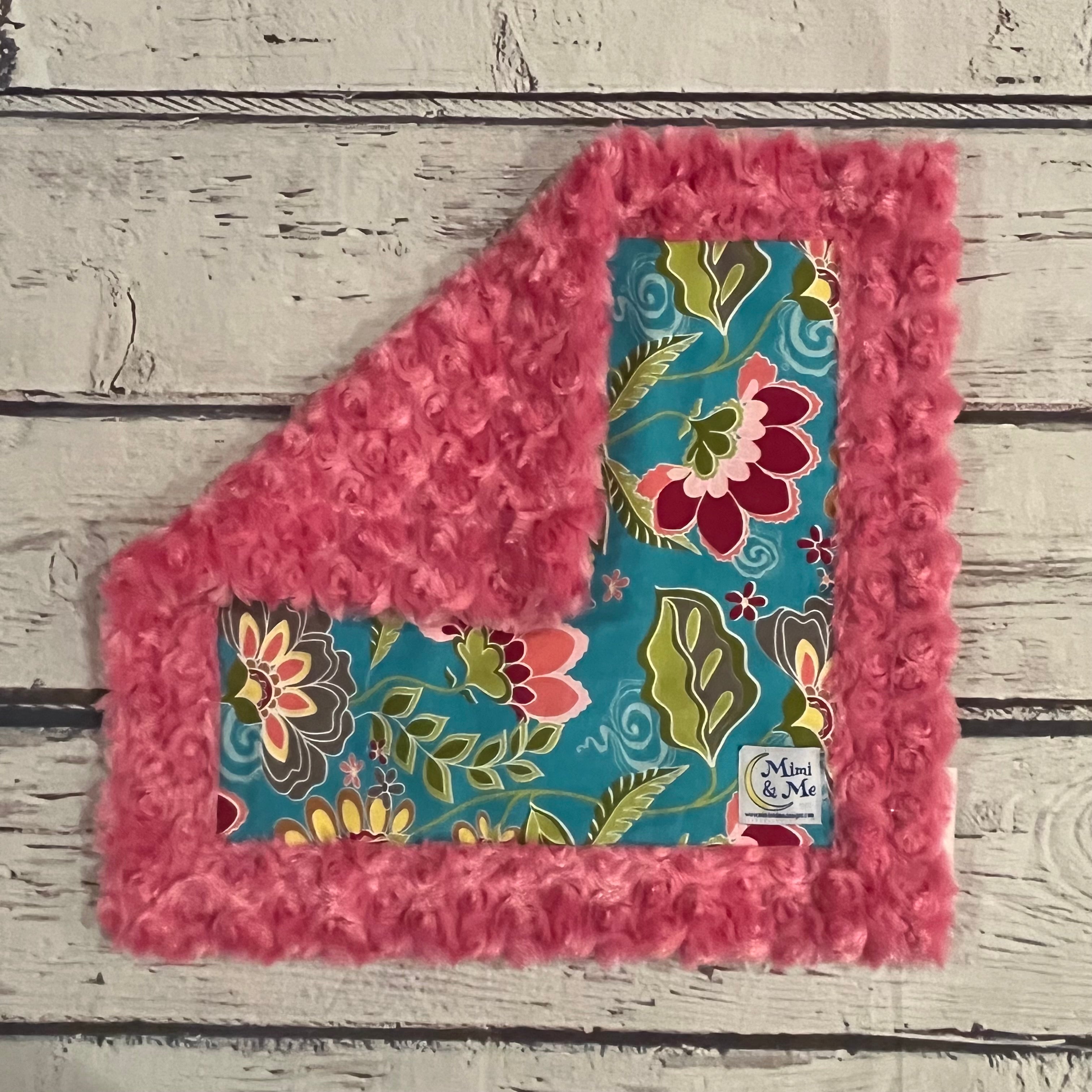 Mimi's Classic Lovey - Jersey Knit Flowers & Luxe Cuddle Pink