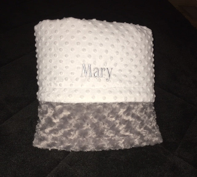 Gray Plush & White Dimple