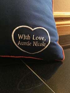 Custom Embroidered Pillow