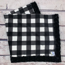 Load image into Gallery viewer, Mimi&#39;s Classic Blanket - Black/White Plaid
