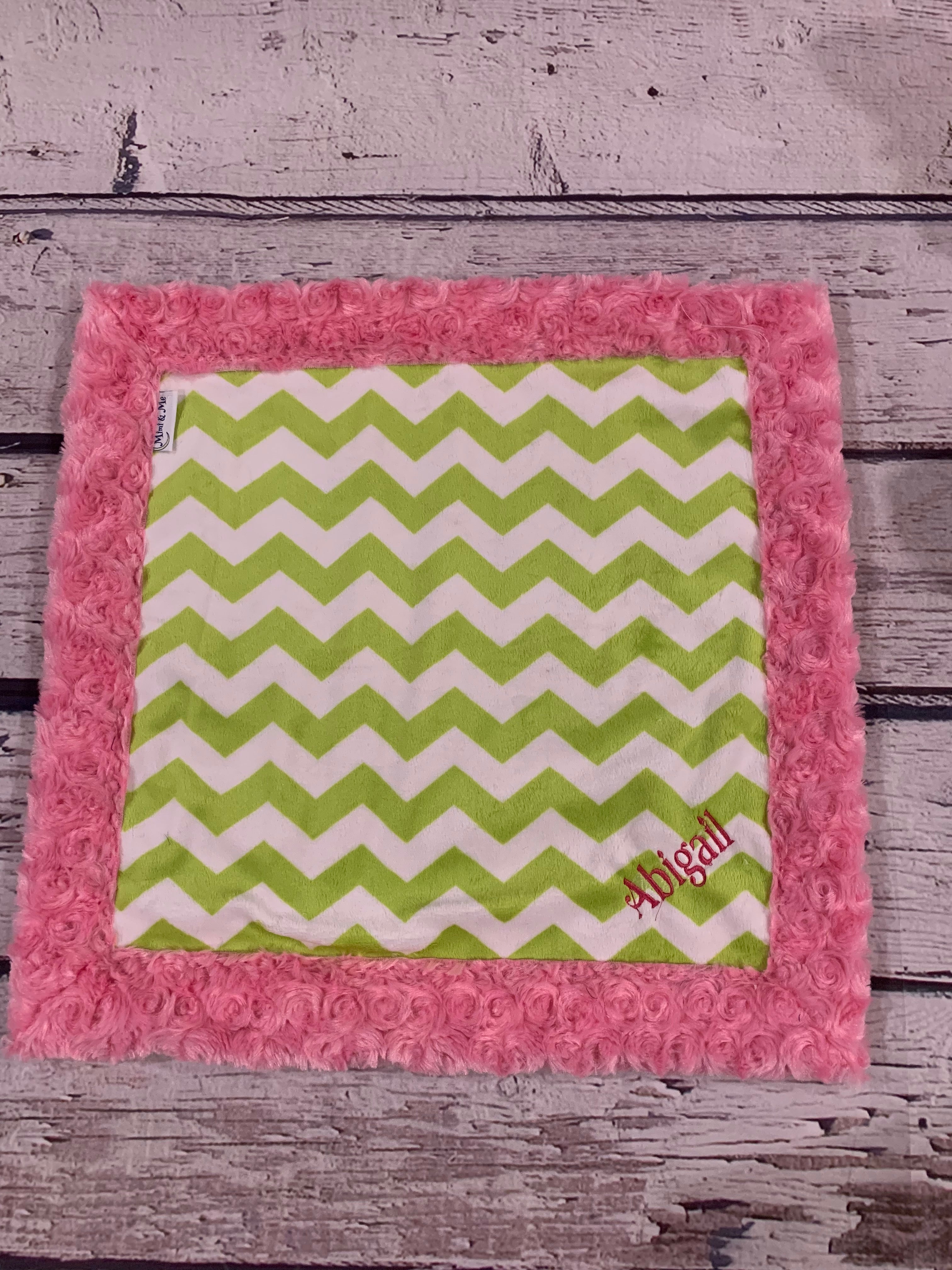 Mimi's Classic Lovey - Pink & Green Chevron