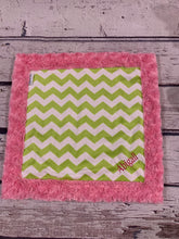 Load image into Gallery viewer, Mimi&#39;s Classic Lovey - Pink &amp; Green Chevron
